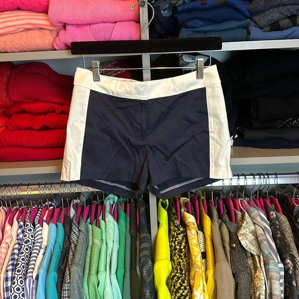 J Crew blue and white 3” shorts size 0
